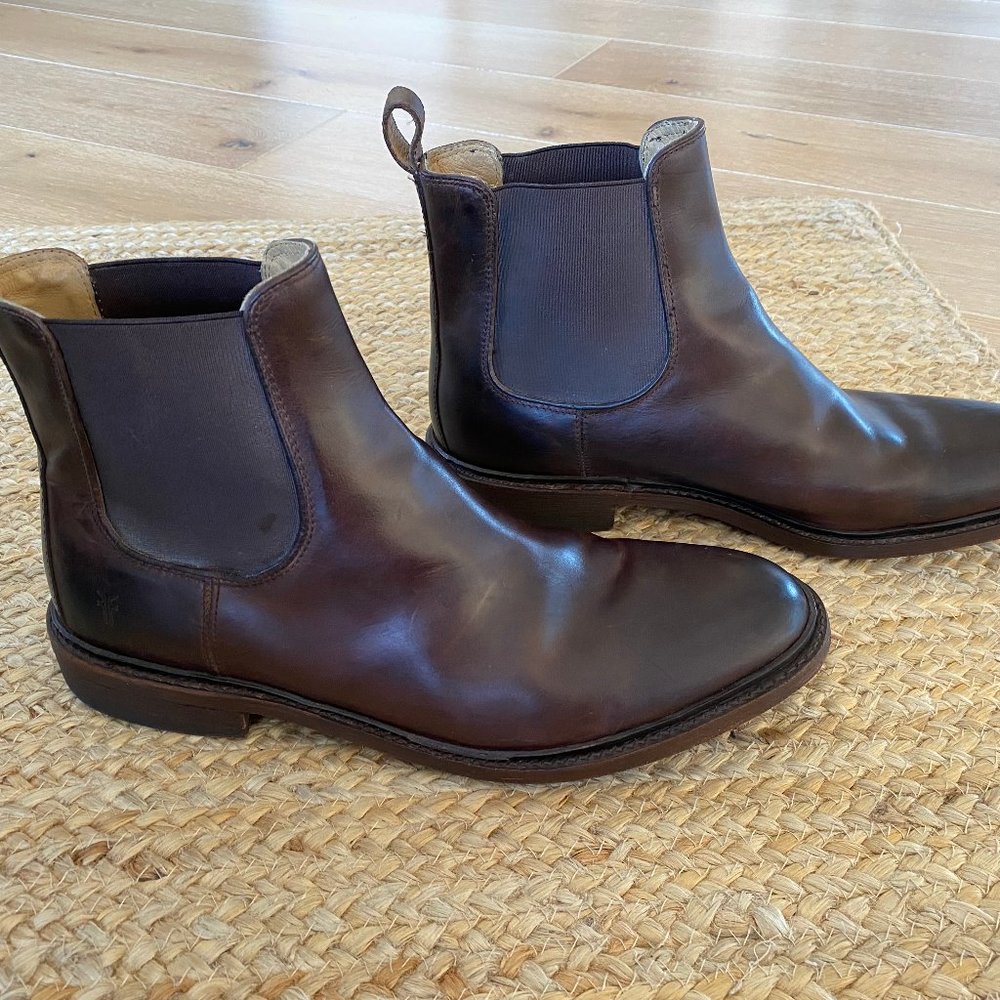Brown Frye James Chelsea Boots 87781